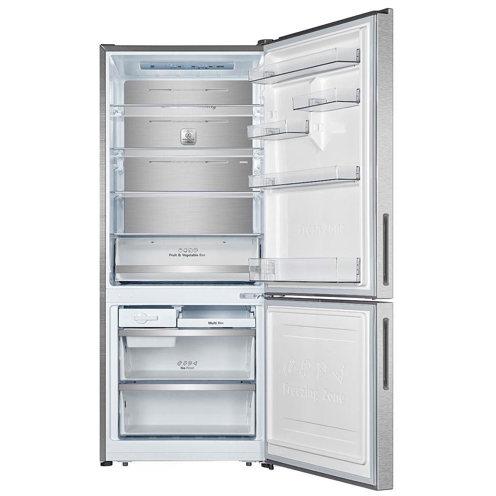 Geladeira Hisense Botton RB-52W Frost Free com Tecnologia Inverter, Portas Reversíveis e Painel Touch 397 L - Inox Look - 2
