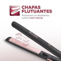 Chapinha | Prancha Mondial P-27 com Chapas de Cerâmica 220°C com Emissão de Íons Black Rose - Bivolt - 6