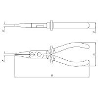 Alicate de Bico Chato Tramontina 6” com Cabo Isolado - Amarelo - 2
