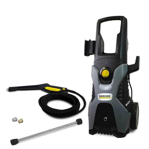 Lavadora de Alta Pressão Karcher HD 4/13 C 2100psi com Rodas, Aplicador de Detergente e Mangueira de 7,5 Metros – Preta/Cinza