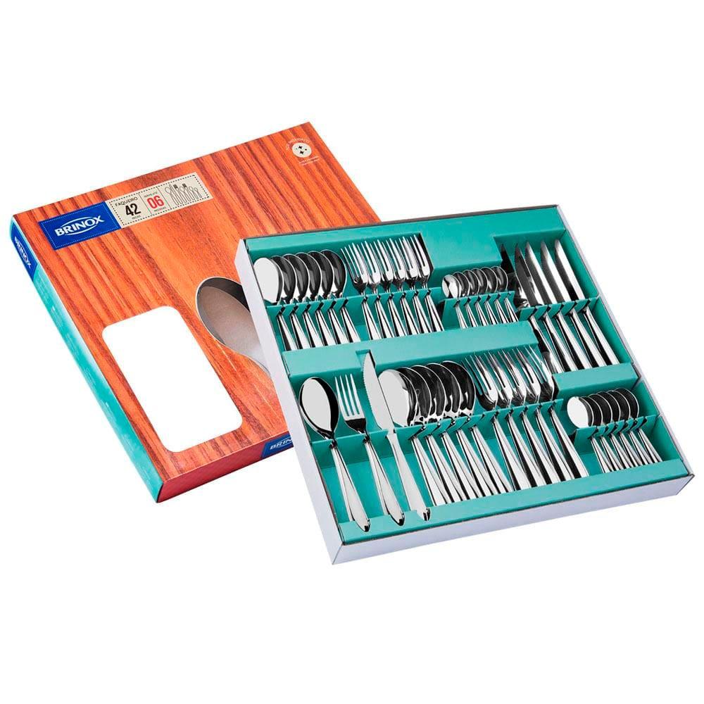Faqueiro Brinox Lyon Inox 5101/118 - 42 peças - 1