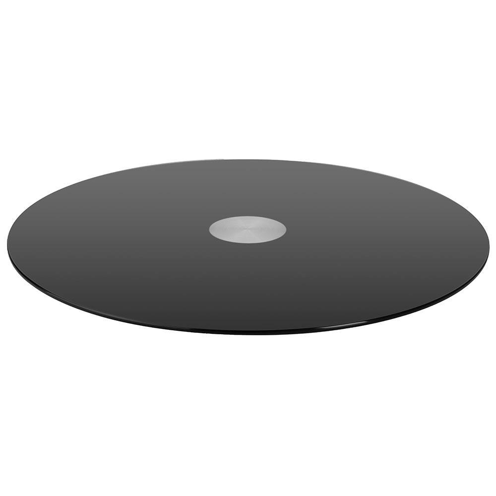 Centro de Mesa Giratório Forma F.Collection em Vidro Preto - 60 cm - 1