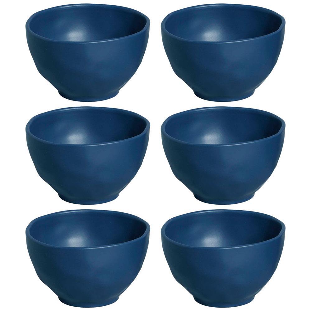 Conjunto de Bowls Porto Brasil Orgânico Boreal em Stoneware Azul 558 ml - 6 Peças - 1