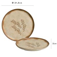 Conjunto com 6 Pratos de Sobremesa Porto Brasil Bio Nativa em Stoneware 21,5cm – Cinza - 3