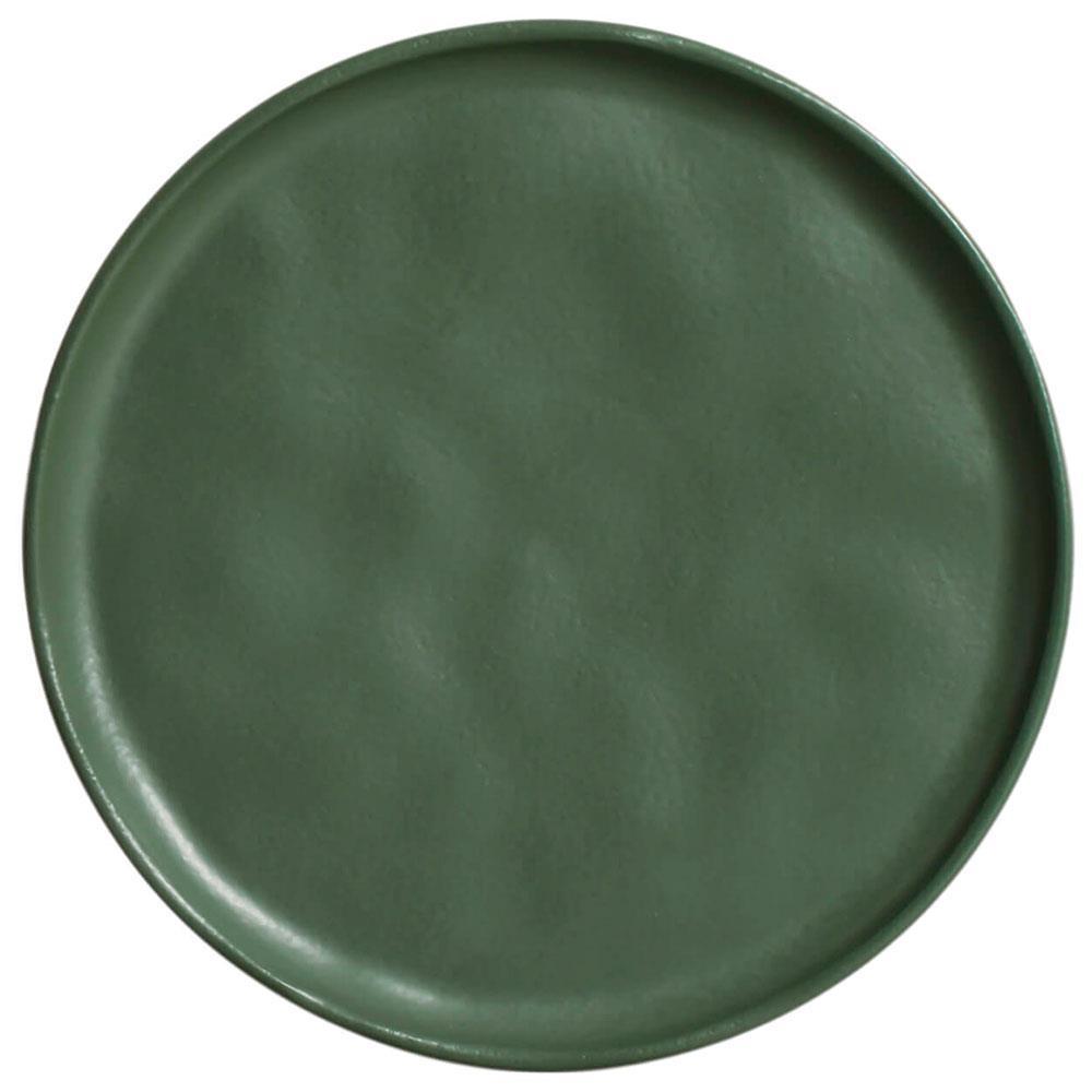 Conjunto com 6 Pratos de Sobremesa Porto Brasil Bio Leaf em Stoneware 21,5cm – Verde - 2