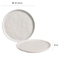 Conjunto com 6 Pratos de Sobremesa Porto Brasil Bio Vit em Stoneware 21,5cm – Cinza - 3