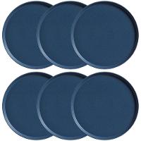 Conjunto com 6 Pratos de Sobremesa Porto Brasil Neo Boreal em Stoneware 21,5cm – Azul - 1