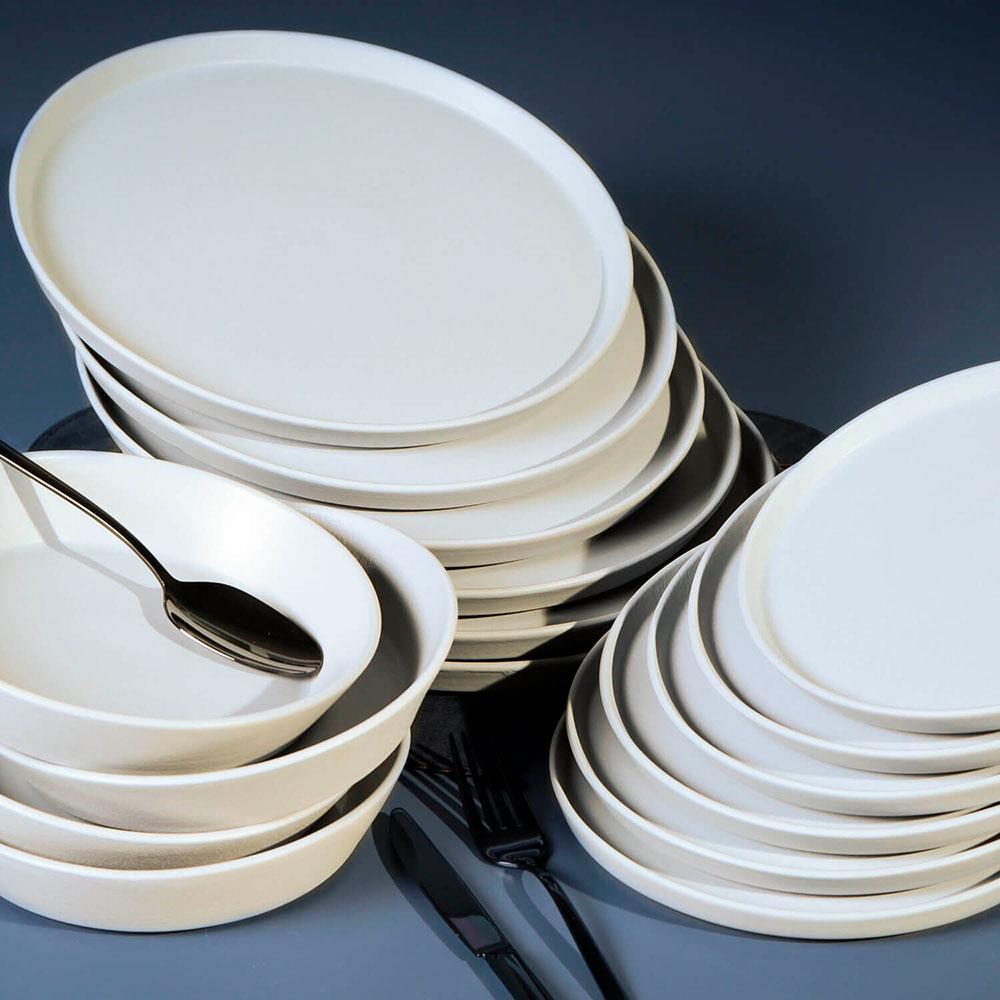 Conjunto com 6 Pratos de Sobremesa Porto Brasil Neo Vit em Stoneware 21,5cm – Cinza - 5