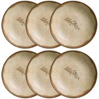 Conjunto com 6 Pratos Fundos Porto Brasil Nativa em Bio Stoneware 22,5cm – Cinza - 1