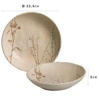 Conjunto com 6 Pratos Fundos Porto Brasil Cyperus em Bio Stoneware 22,5cm – Cinza - 3