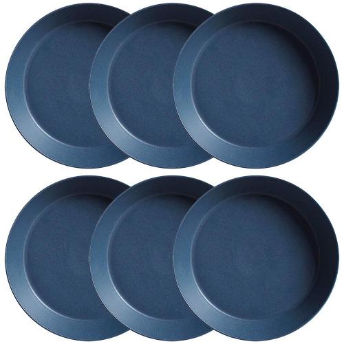 Conjunto com 6 Pratos Fundos Porto Brasil Neo Boreal em Stoneware 19,5 cm – Azul