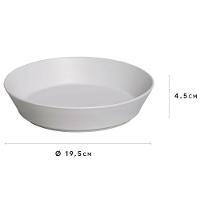 Conjunto com 6 Pratos Fundos Porto Brasil Neo Vit em Stoneware 19,5 cm – Cinza - 3