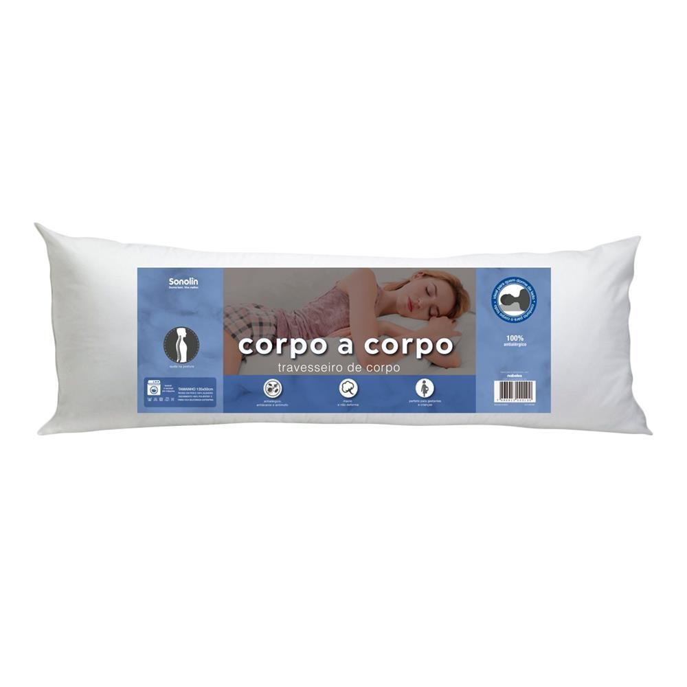 Travesseiro Sonolin Corpo a Corpo 135 x 50 cm - Branco - 1