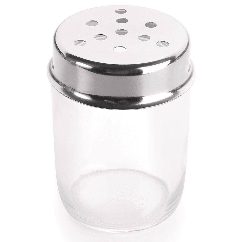 Porta Orégano ou Queijo Forma em Vidro e Aço Inox - 1