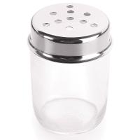 Porta Orégano ou Queijo Forma em Vidro e Aço Inox - 1