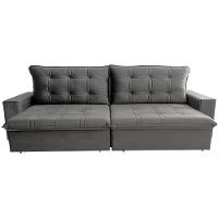 Sofá 3 Lugares Hellen Azure Retrátil/Reclinável, Revestido em Tecido Veludo e 250 cm de Largura - 2