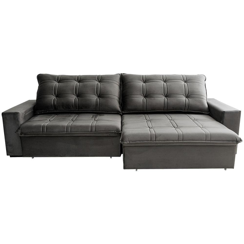 Sofá 3 Lugares Hellen Azure Retrátil/Reclinável, Revestido em Tecido Veludo e 300 cm de Largura - 5