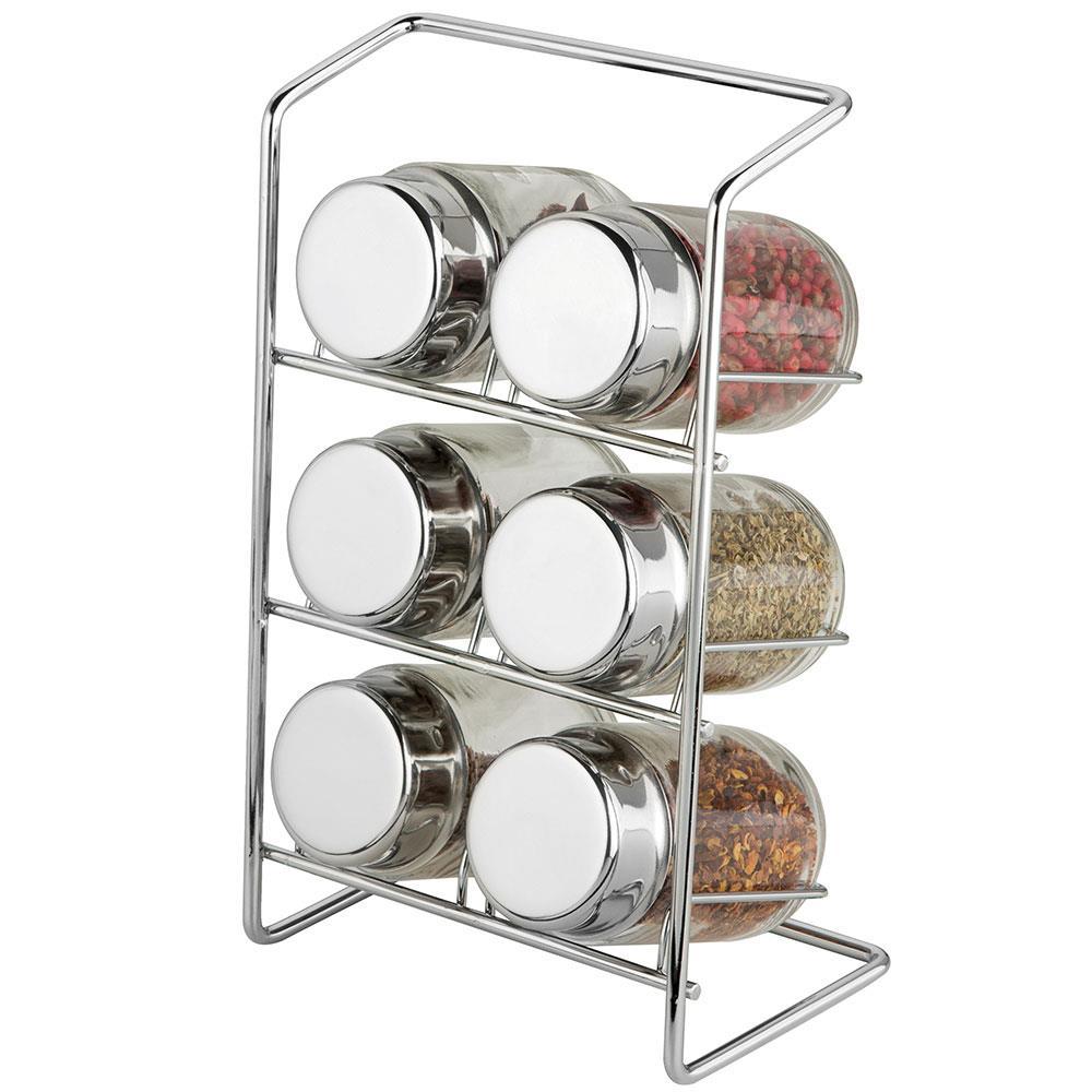 Porta Condimentos Forma Elegance em Aço Inox com 7 Peças - Cromado - 1