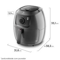 Fritadeira Elétrica Sem Óleo Air Fryer Electrolux Family Efficient Por Rita Lobo EAF50 5L Grafite - 6