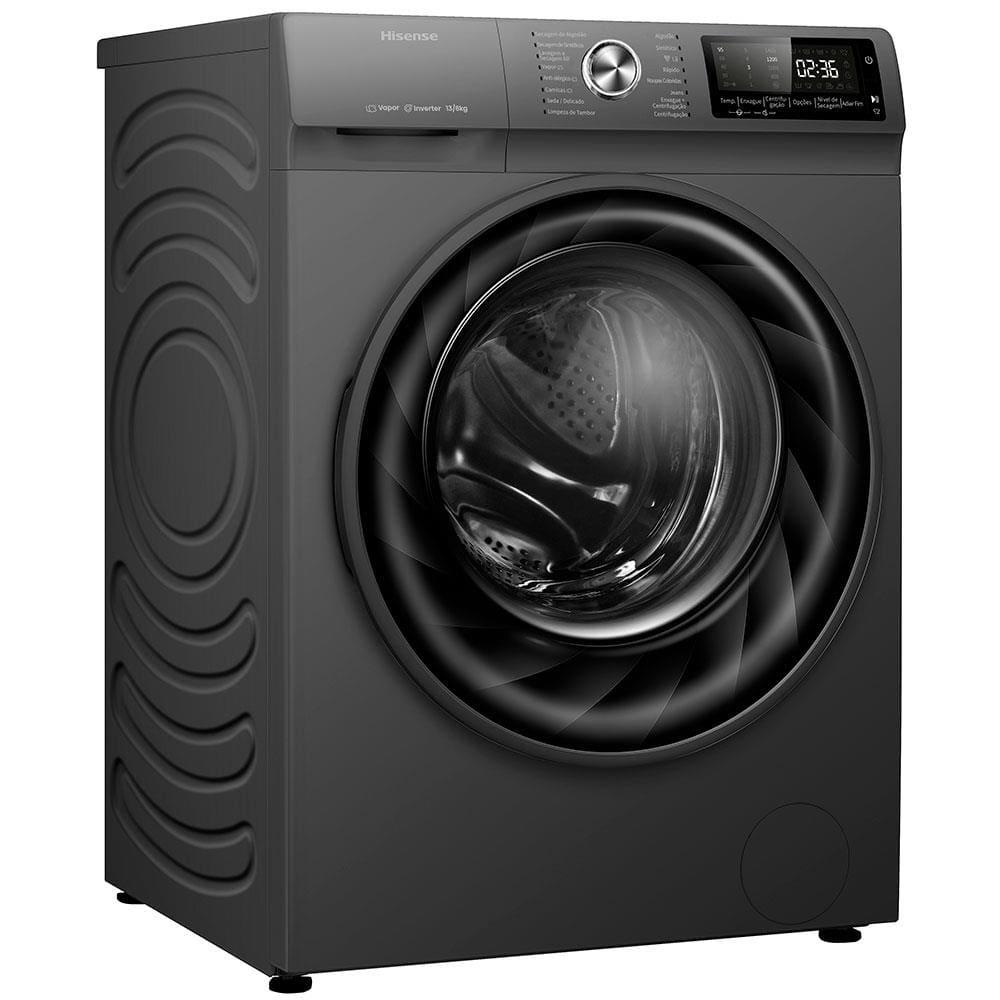 Lava e Seca Hisense WD5Q13 Titanium com Motor Inverter e Função Steam – 13/8kg - 2