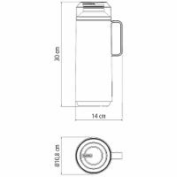 Garrafa Térmica Tramontina Exata em Polipropileno Preta – 1 L - 9