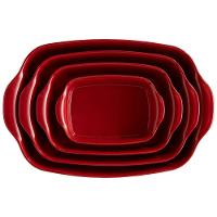 Travessa Retangular Emile Henry em Cerâmica 29x19 cm - Vermelha - 3