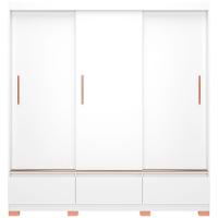Guarda-Roupa Bartira Monza com 3 Portas de Correr e 3 Gavetas - 199,8cm de largura - 2
