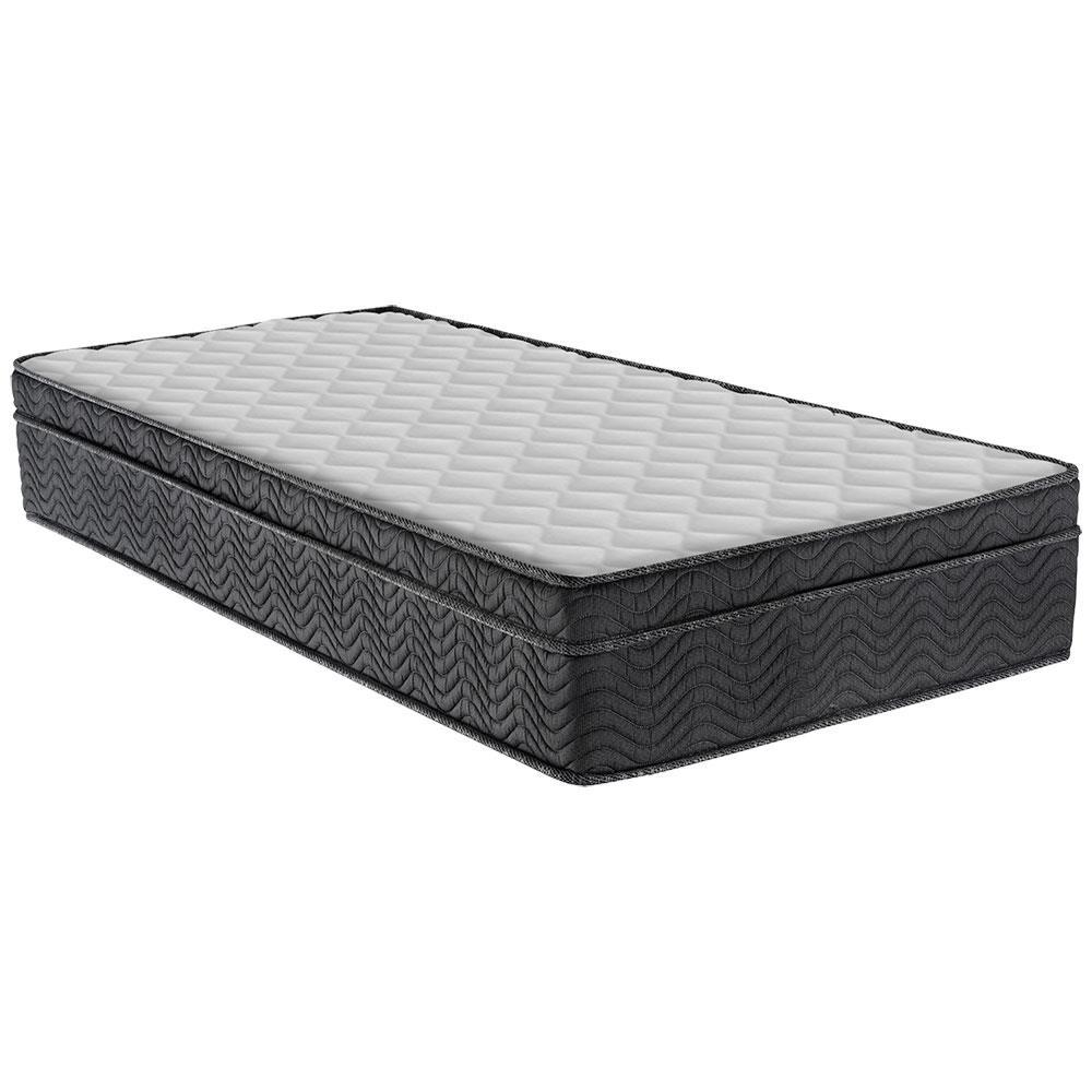 Colchão de Solteiro Ortobom New Caring com Europillow e Molas Nanolastic 21x88x188cm - Cinza/Branco - 1