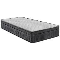 Colchão de Solteiro Ortobom New Caring com Europillow e Molas Nanolastic 21x88x188cm - Cinza/Branco - 1