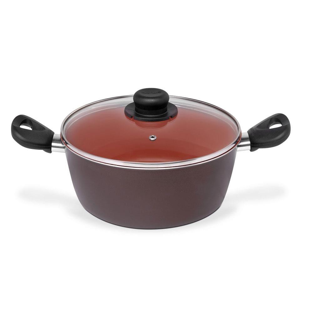 Caçarola Terracota Multiflon com Antiaderente de Alumínio - 22cm - 1