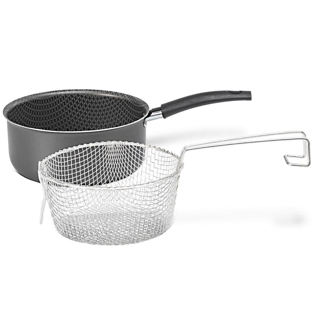 Fritadeira Multiflon Antiaderente com Cesto de Imersão 20cm - Preta - 2