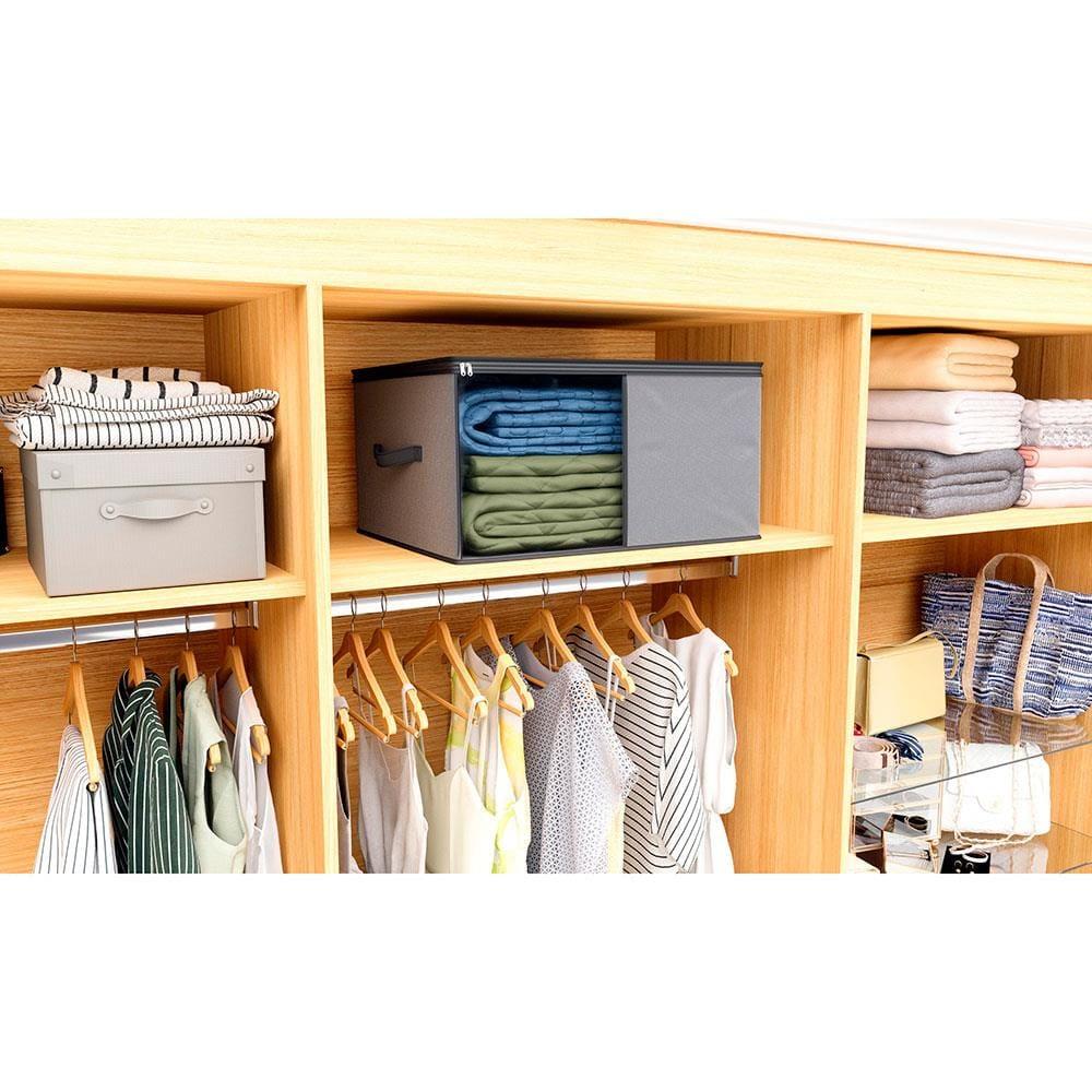 Organizador Euro Home para Cobertores e Edredons com Visor - Cinza - 3