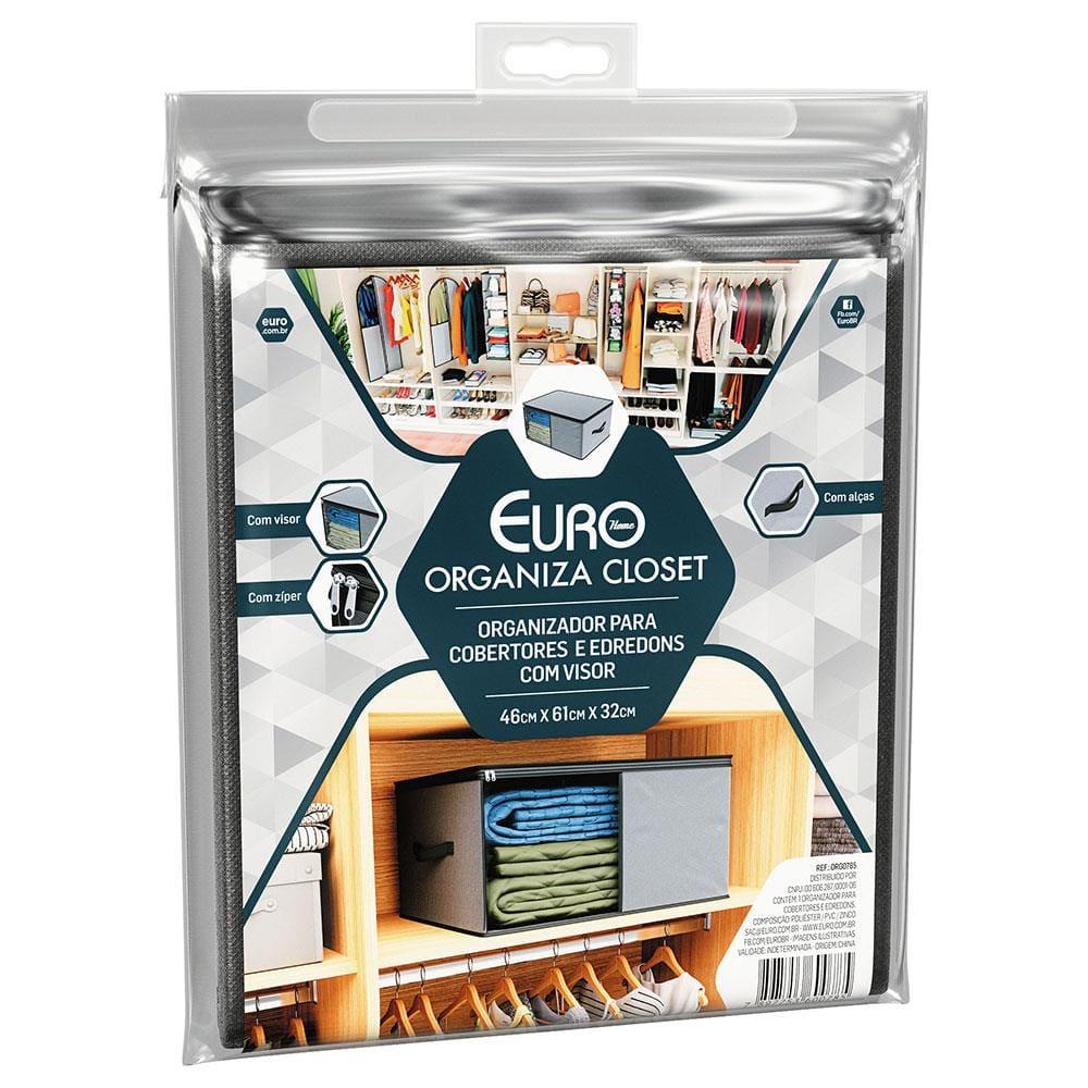 Organizador Euro Home para Cobertores e Edredons com Visor - Cinza - 6