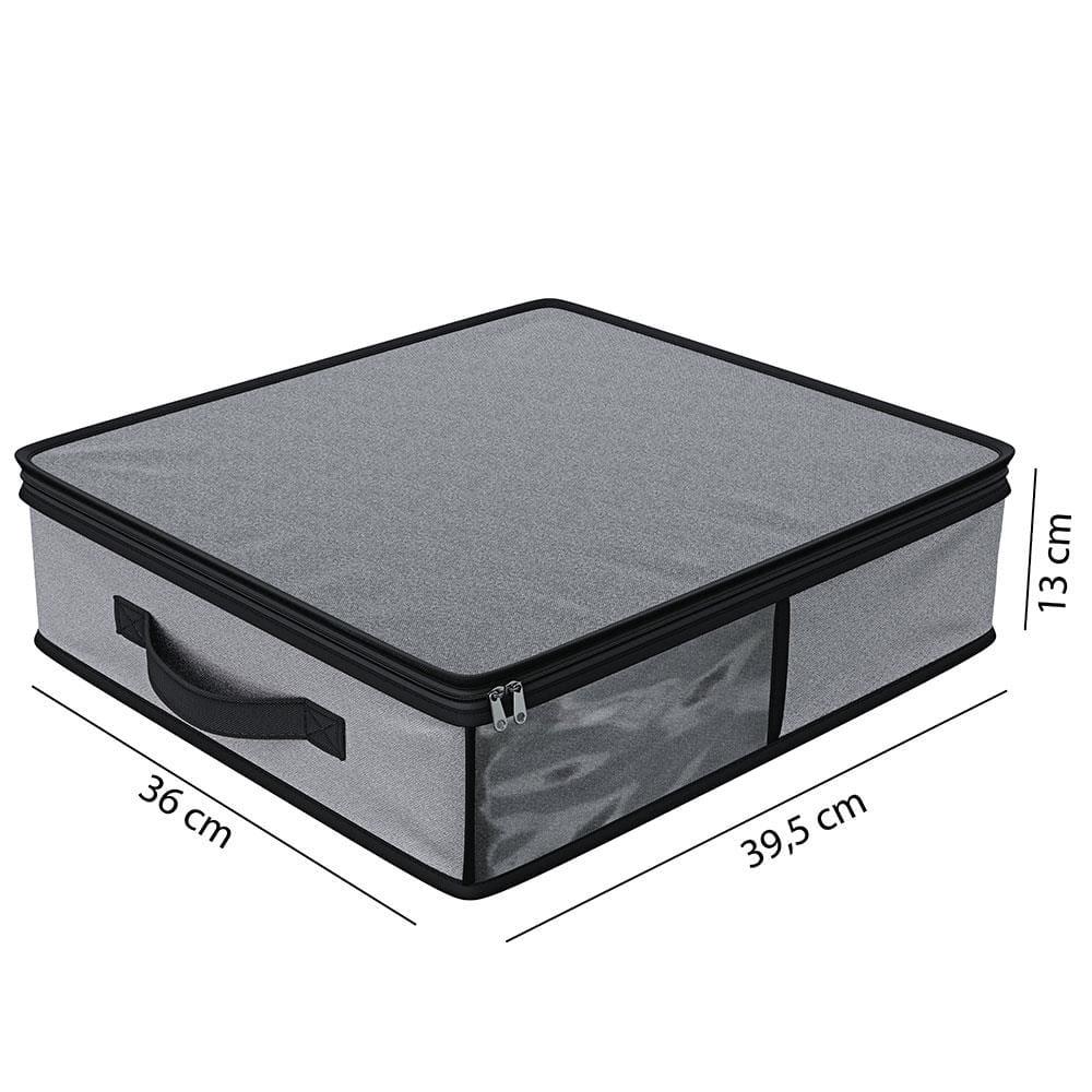 Organizador Euro Home para Lençóis e Fronhas com Visor - Cinza - 6