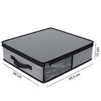 Organizador Euro Home para Lençóis e Fronhas com Visor - Cinza - 6