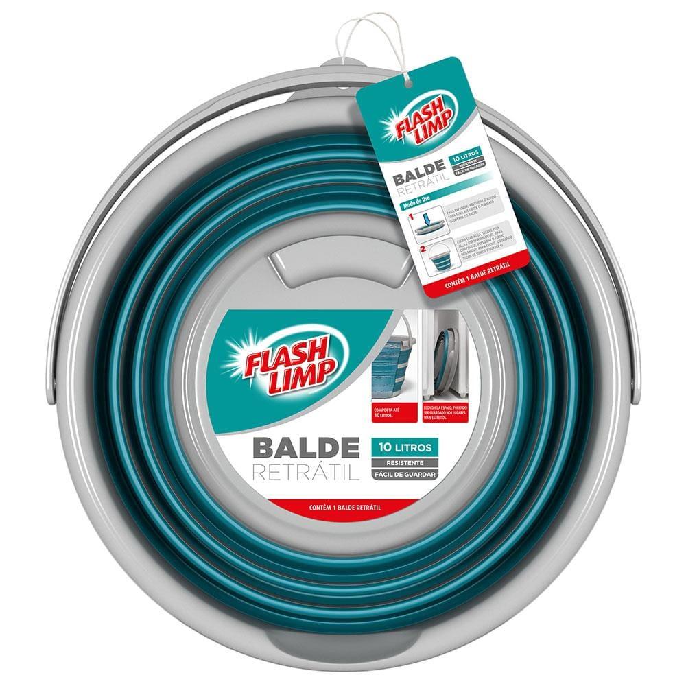 Balde Retrátil FlashLimp 10L - Verde Esmeralda - 6