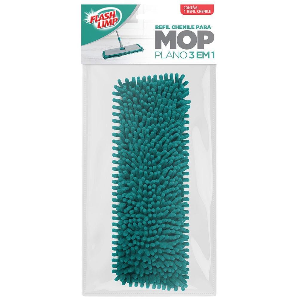 Refil para Mop FlashLimp Chenile Plano 3 em 1 - Verde - 3