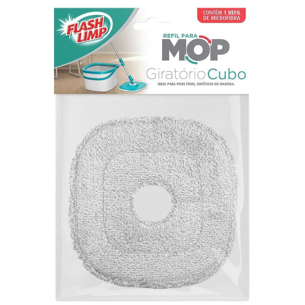 Refil para Mop FlashLimp Giratório Cubo - Cinza - 2