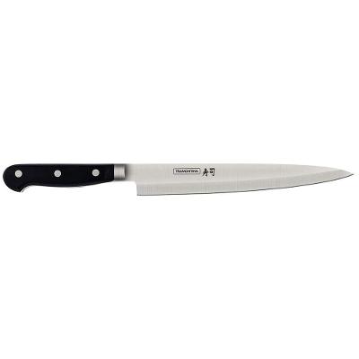 Faca 9" Yanagiba Tramontina Sushi Gold em Aço Inox - Preta
