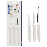 Conjunto de Facas Tramontina Plenus em Aço Inox e Polipropileno - Off-White - 3 Peças - 1