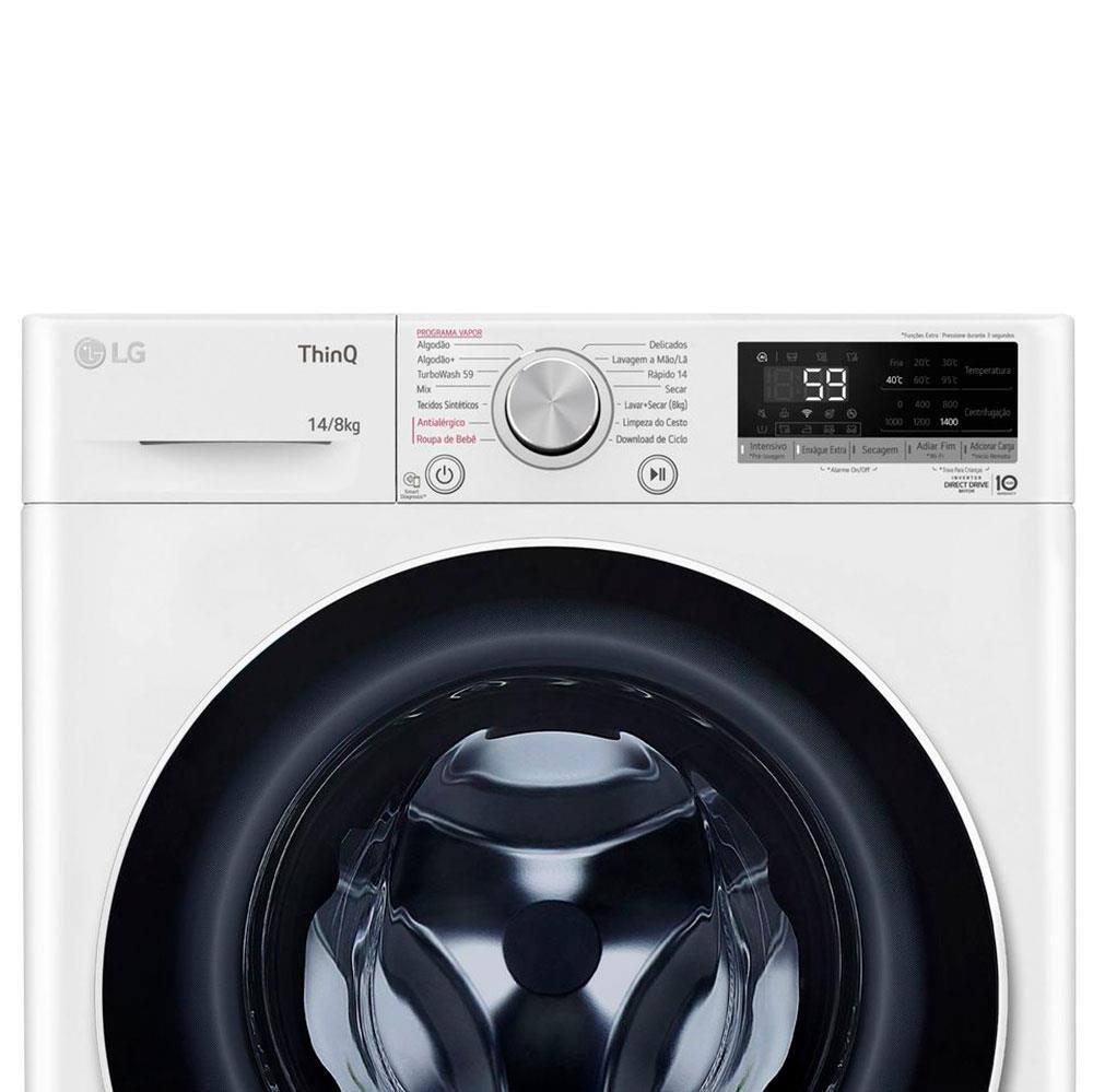 Lava e Seca LG 14Kg/8Kg Smart VC4 com Inteligência Artificial AI DD™ CV5014WC4 - Branca - 5