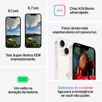 Apple iPhone 14 128GB 6,1" 12MP Meia-noite