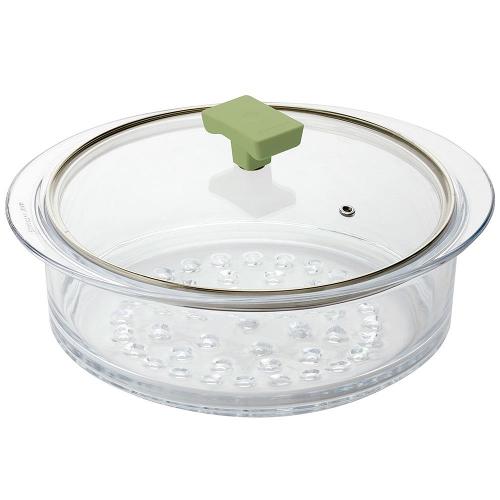 Vaporeira Steamer em Vidro Ghidini Vera - 24 cm