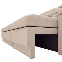 Sofá Retrátil Reclinável 4 Lugares DDS Next Brunello com Almofadas Fixas, Revestimento Velosuede e Espuma D26 - 230cm de largura - 8