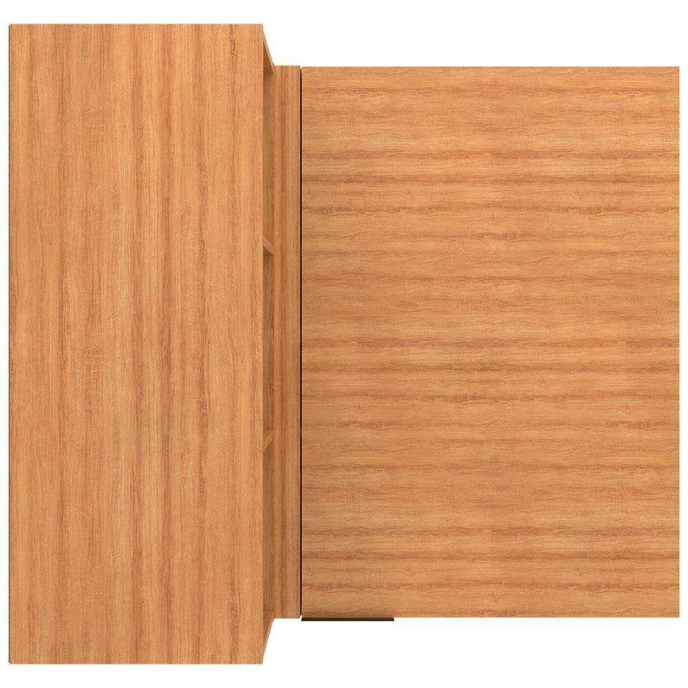 Armário Aéreo de Canto Bartira Cristal MDP 15mm com 1 Porta e 2 Prateleiras - 101,8cm de largura - 1