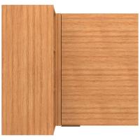 Armário Aéreo de Canto Bartira Cristal MDP 15mm com 1 Porta e 2 Prateleiras - 101,8cm de largura - 1