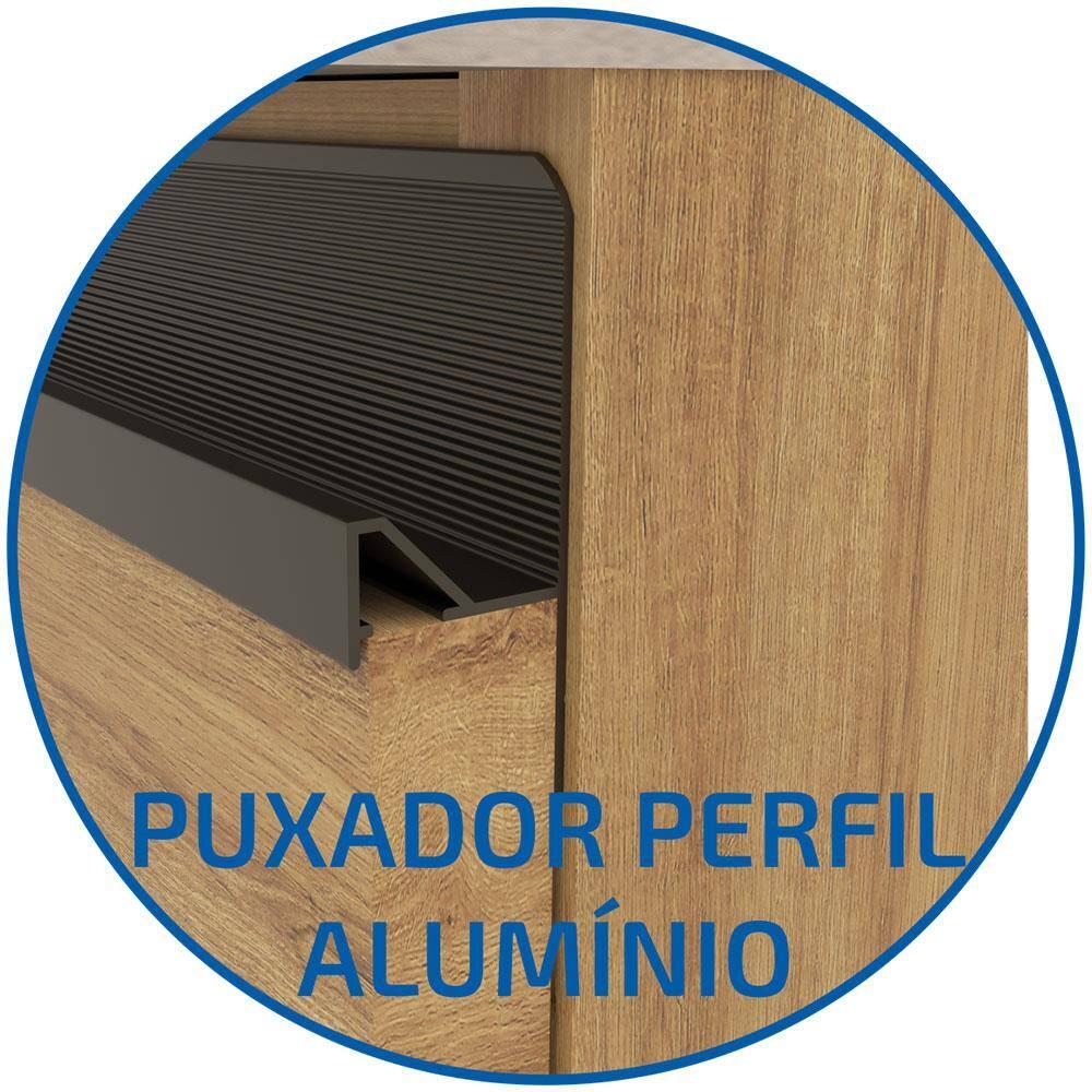 Paneleiro Bartira Cristal MDP 15mm com 2 Portas e 5 Prateleiras - 60cm de largura - 6