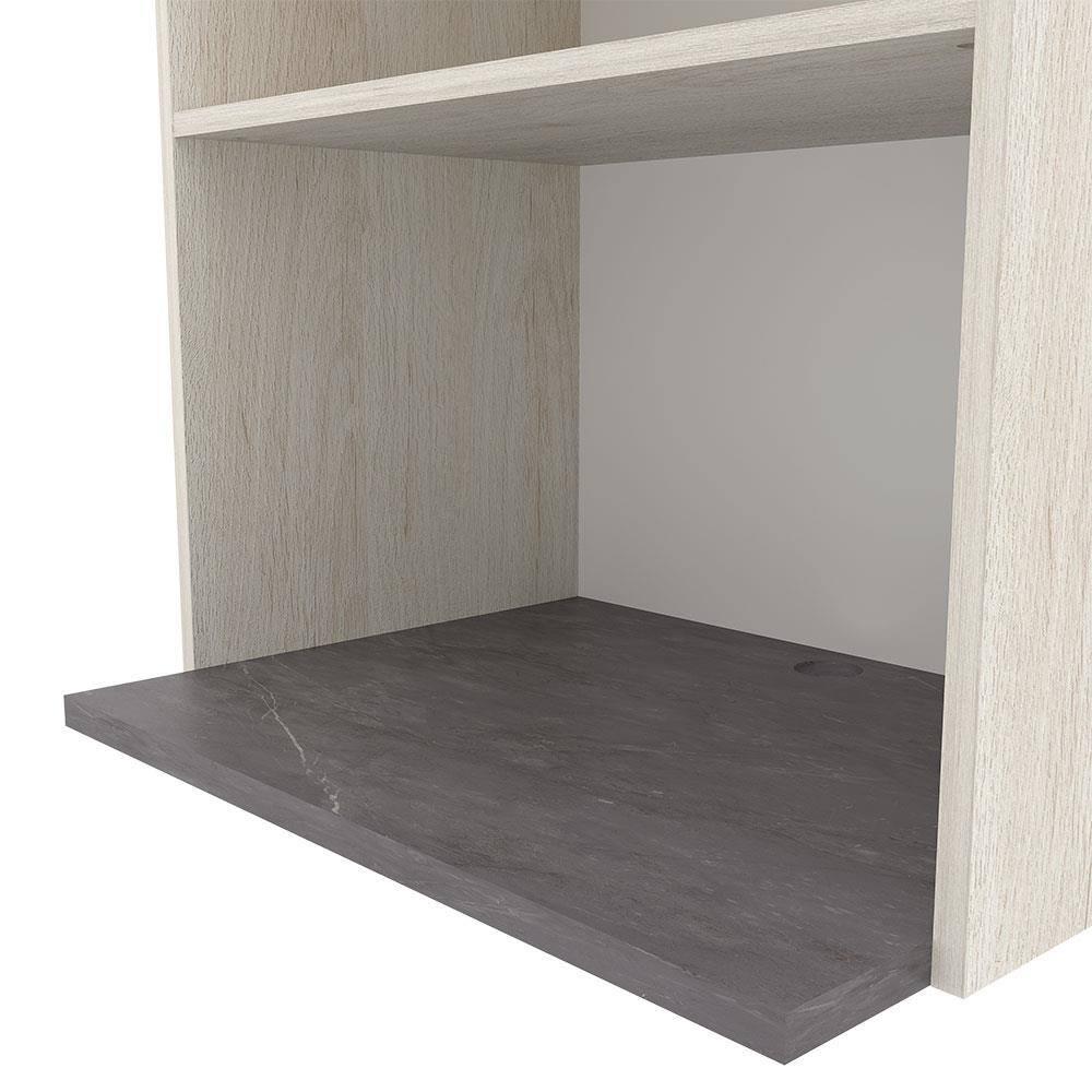 Armário Aéreo Bartira Cristal MDP 15mm com Nicho para Micro-ondas e 1 Porta - 60cm de largura - 6