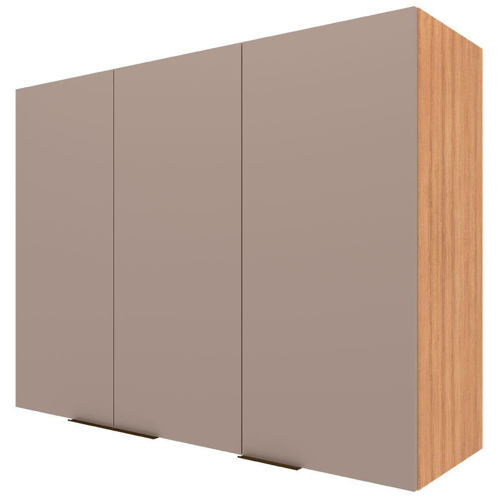 Armário Aéreo Bartira Cristal MDP 15mm com 3 Portas e 3 Prateleiras - 120cm de largura - 2