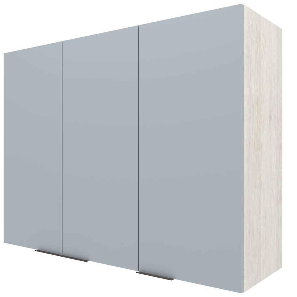 Armário Aéreo Bartira Cristal MDP 15mm com 3 Portas e 3 Prateleiras - 120cm de largura - 2